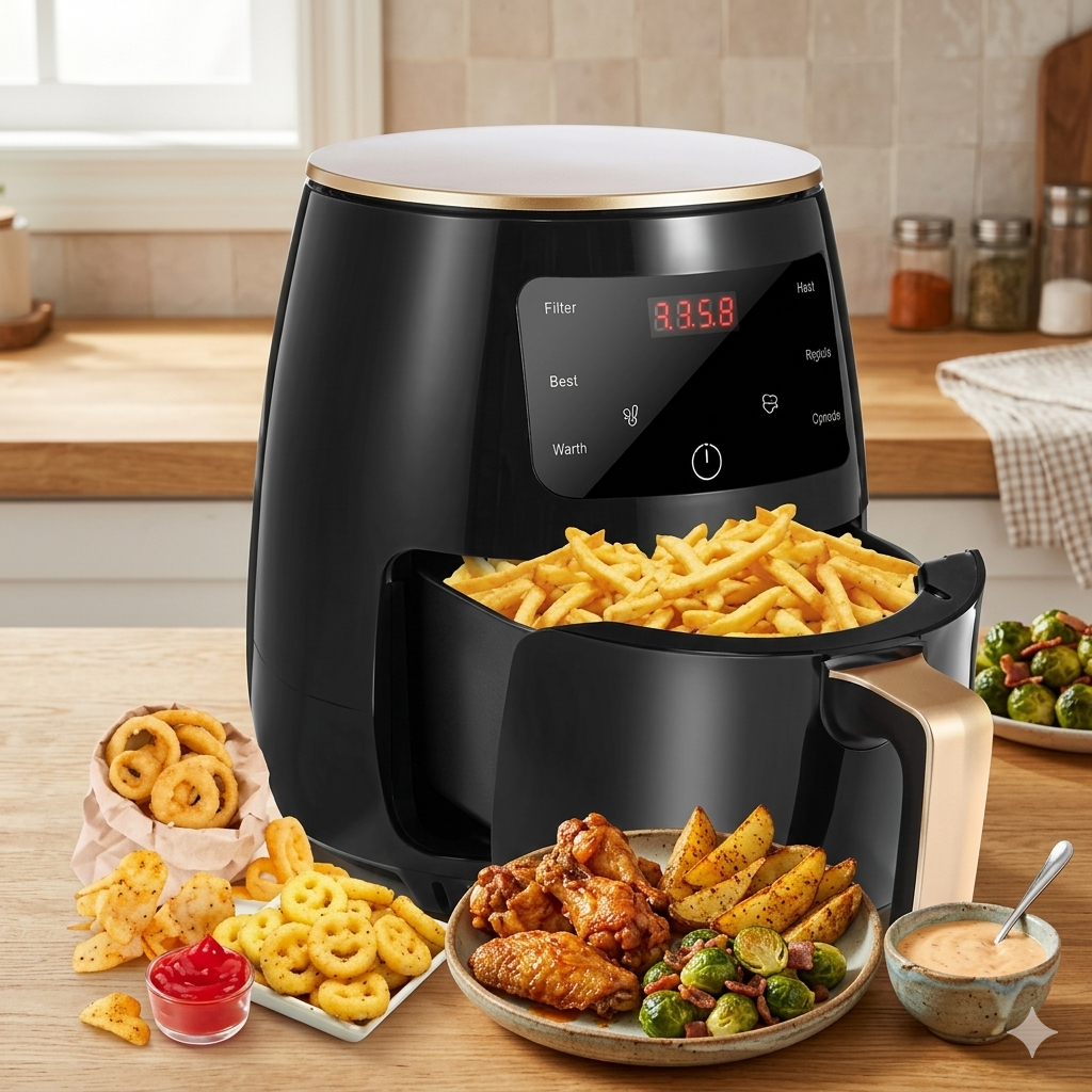 Air Fryer Silver Crest S-18 6L 3000W Noir