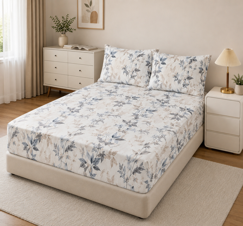 Modern House – 2PCS Bed Sheet Set Fleurie 2 Places-8