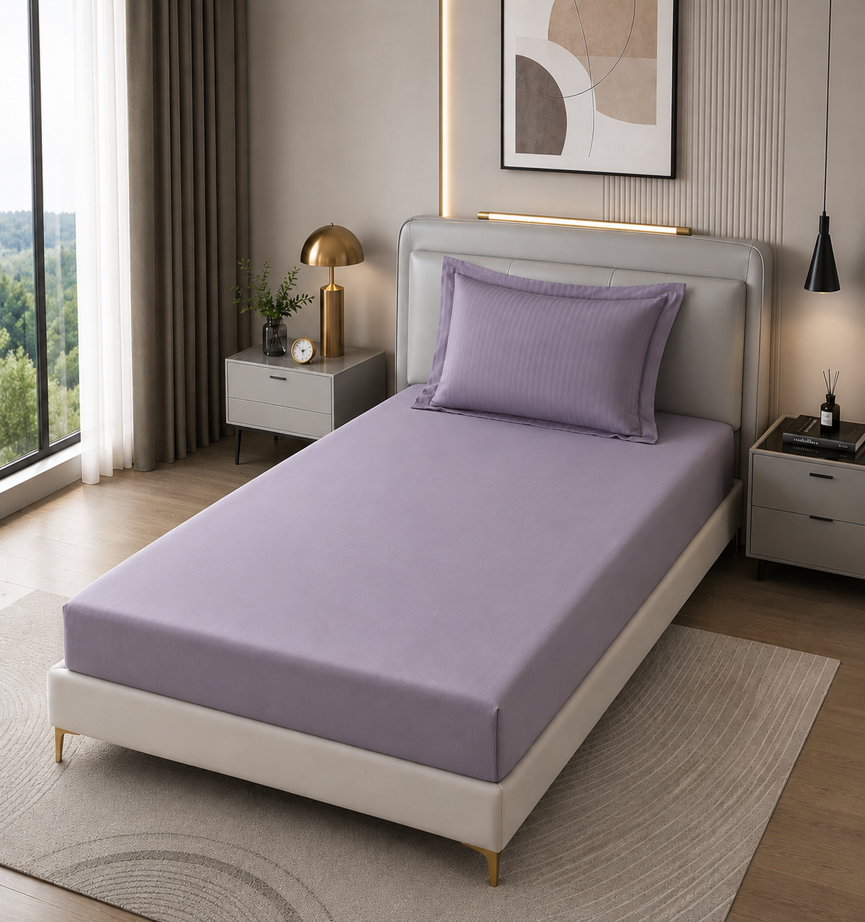 Modern House – 2PCS Bed Sheet Set Uni-6