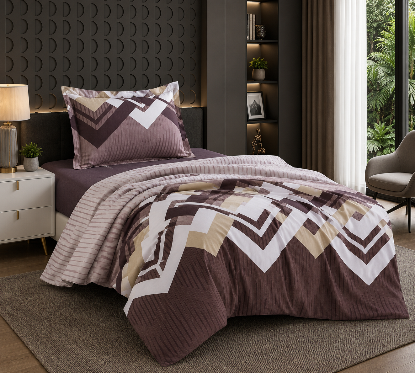 Ensemble Housse de Couette Moderne 3PCS-6