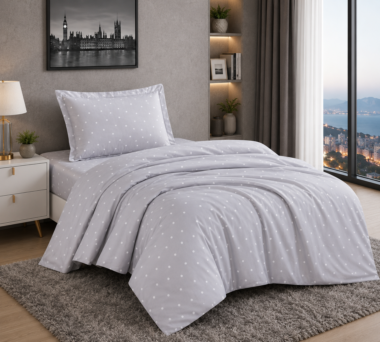 Ensemble Housse de Couette Moderne 3PCS-9