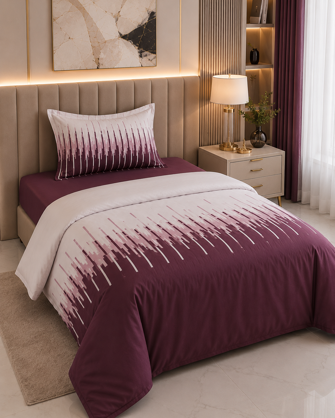 Ensemble Housse de Couette Moderne 3PCS-2