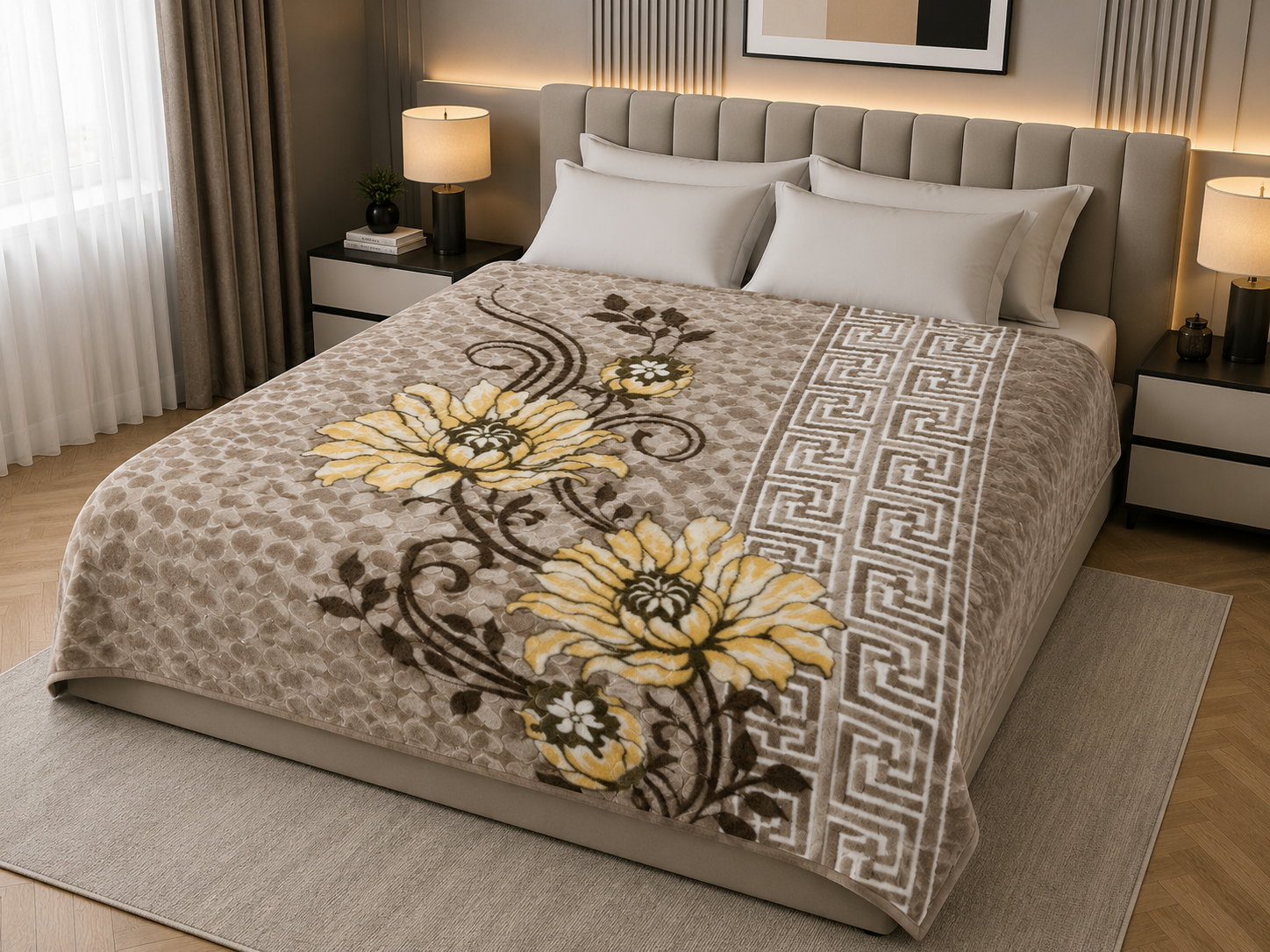 Couverture Prestige 2 Place - Fleuri 13kg-3