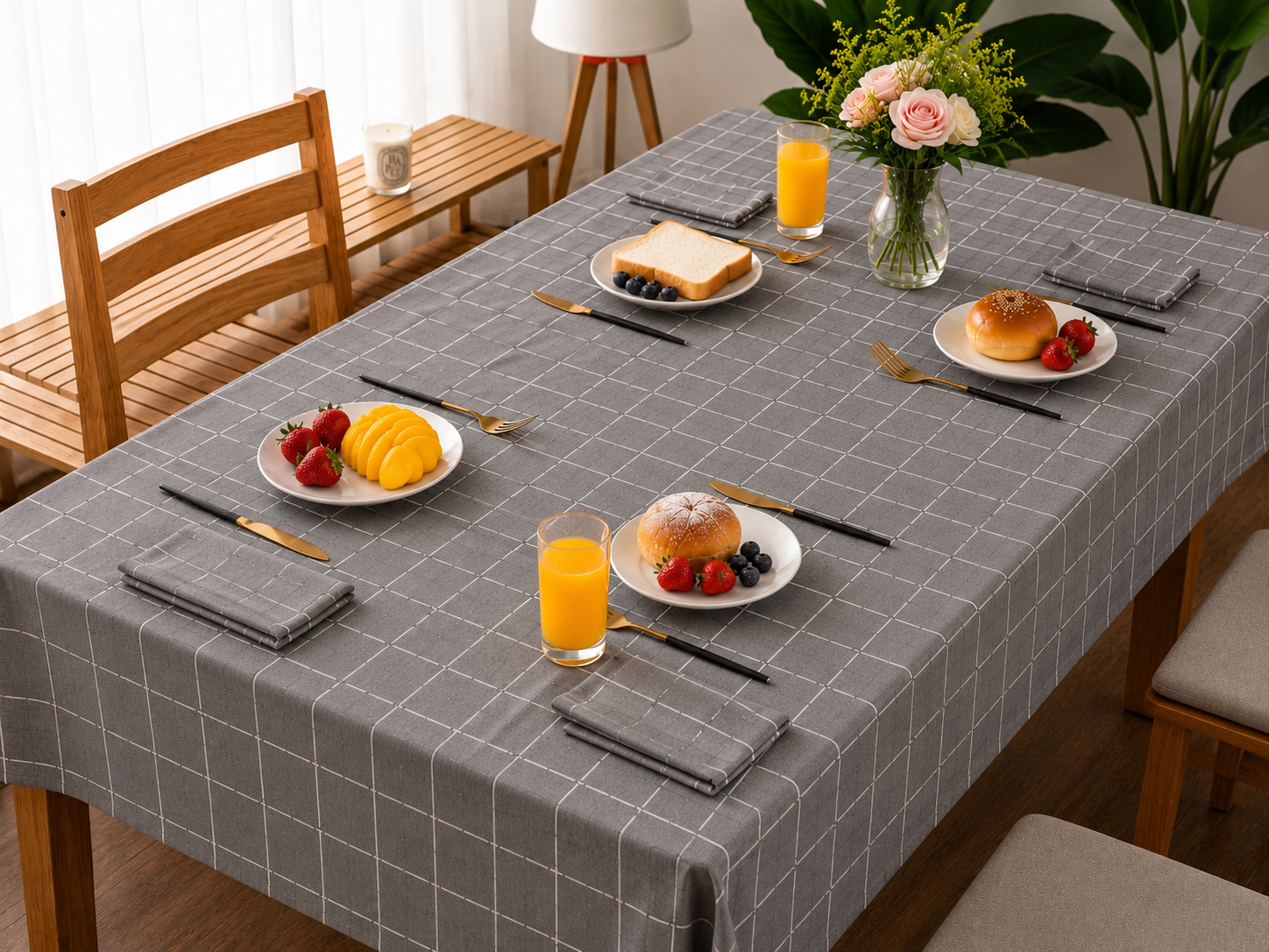 Nappe de table moderne et élégante 5 pièces