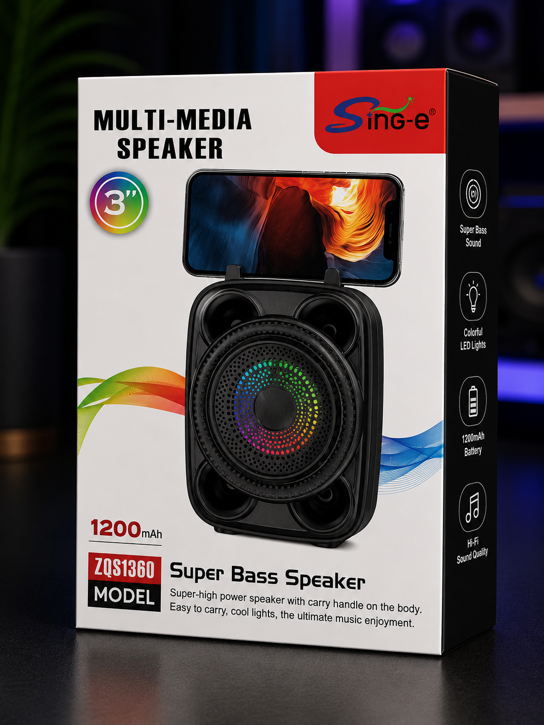 Enceinte Bluetooth Sing-e ZQS1360 – Super Bass Speaker 3-1