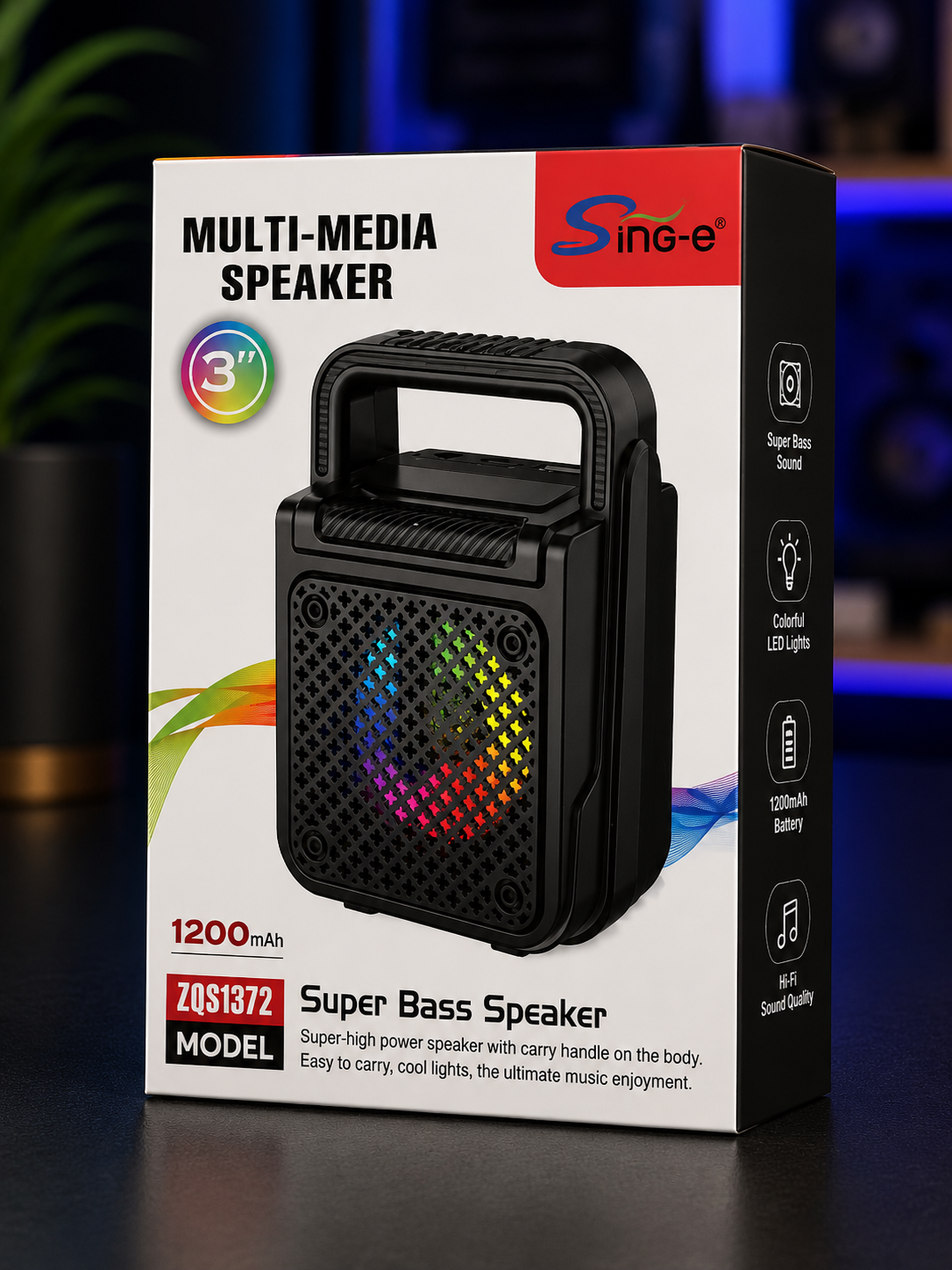 Enceinte Bluetooth Sing-e ZQS1372 – Super Bass Speaker 3"-1