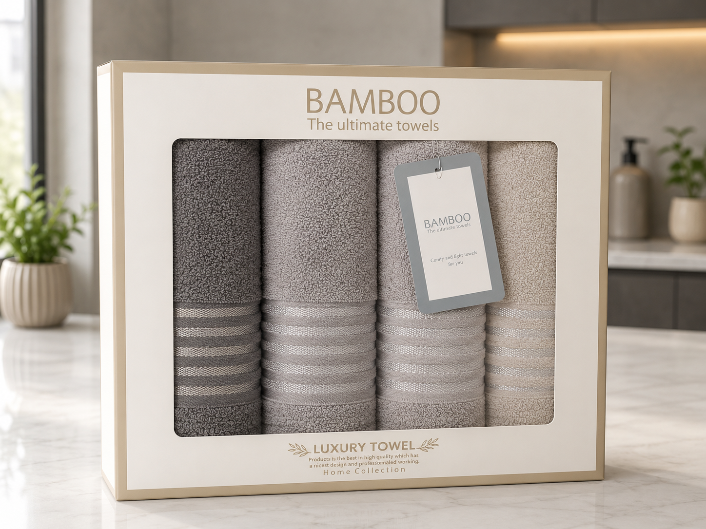 Set Serviettes Bamboo – 4 Pièces-4