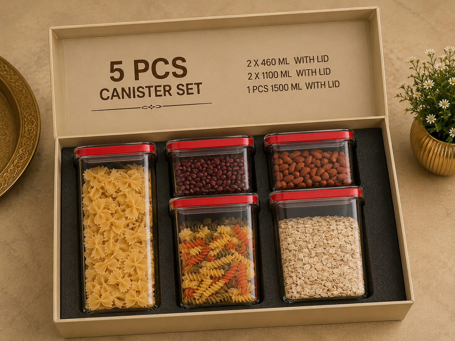 Boîtes de Rangement Alimentaire – 5 PCS-1