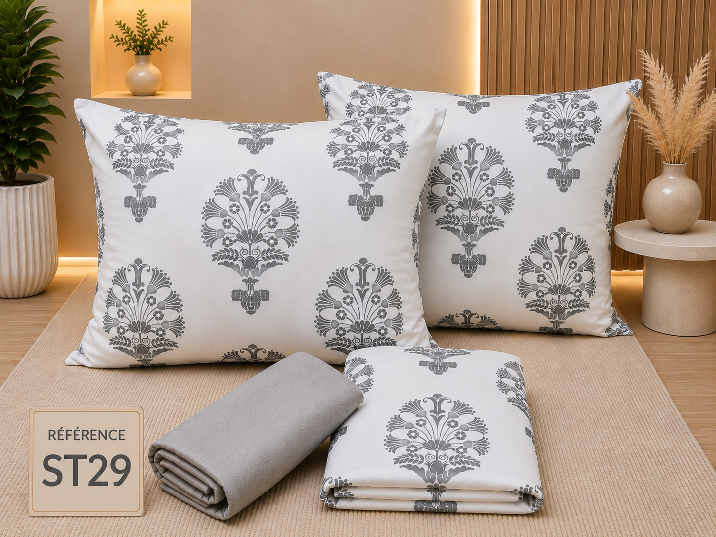Parure de Lit ST29 – Motif Classique Chic-1