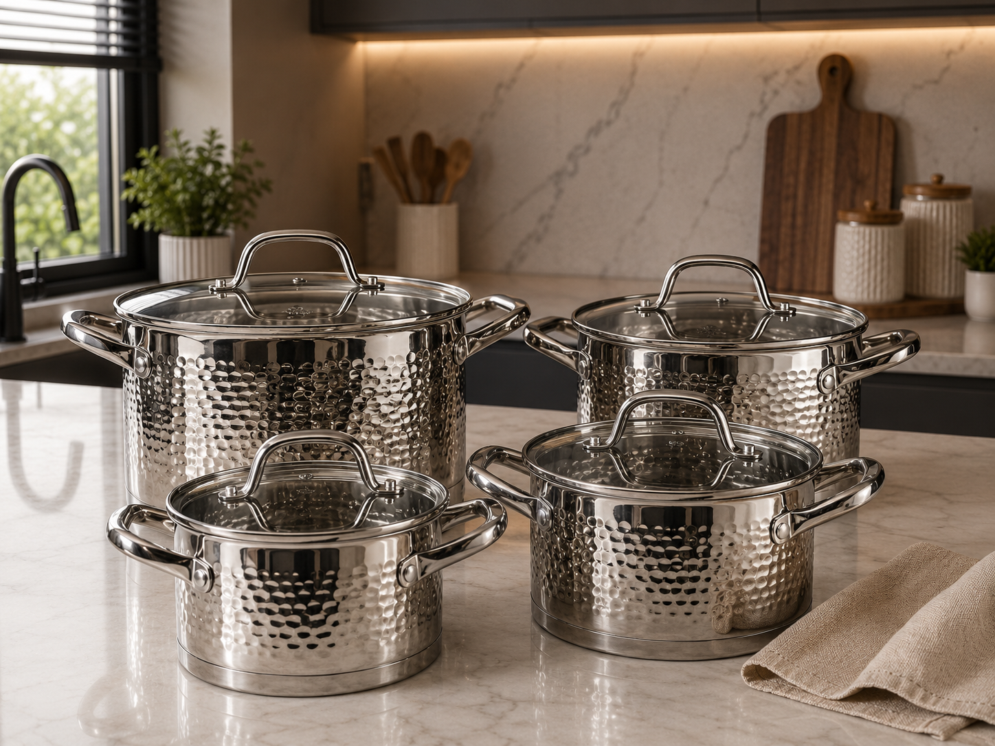 Ensemble Marmites Inox AMS – 8 PCS-1