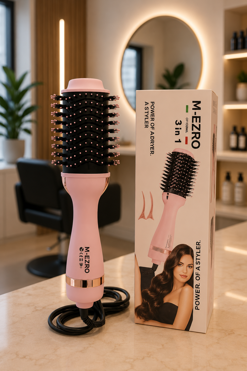 Brosse Séchante & Coiffante M-EZRO 3 en 1-1