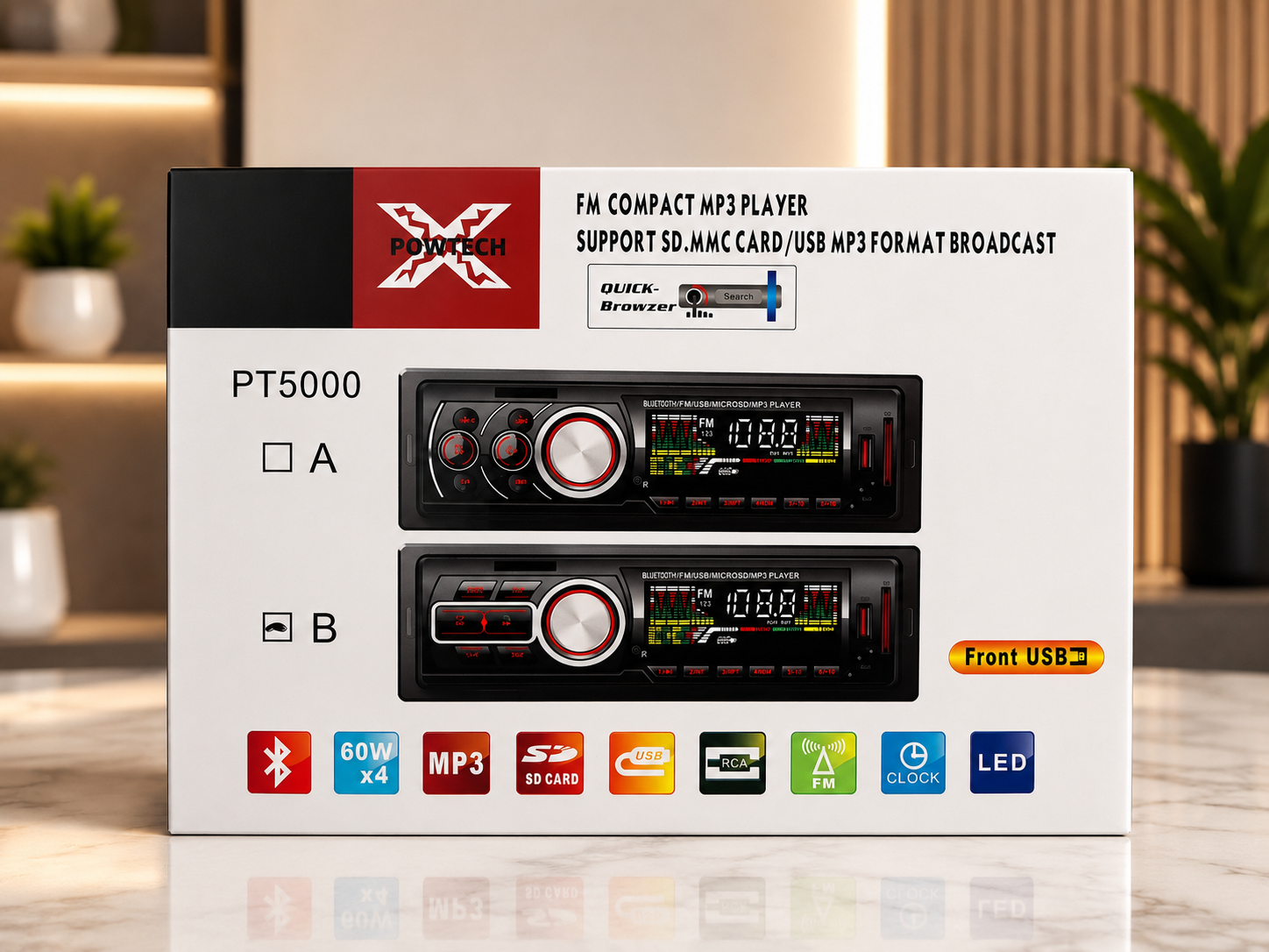 Autoradio Bluetooth POWTECH PT5000