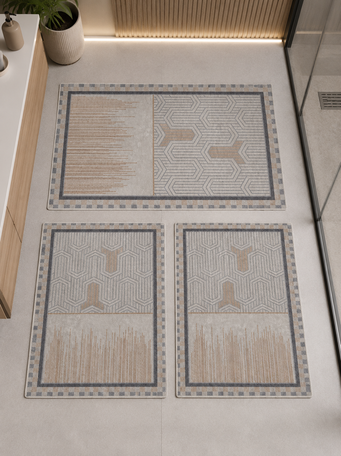 Tapis Salle de Bain 3 PCS-1