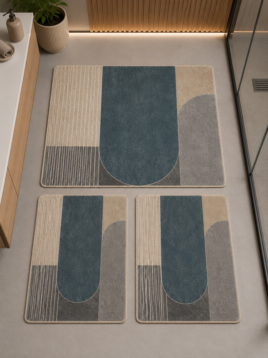 Tapis Salle de Bain 3 PCS-2