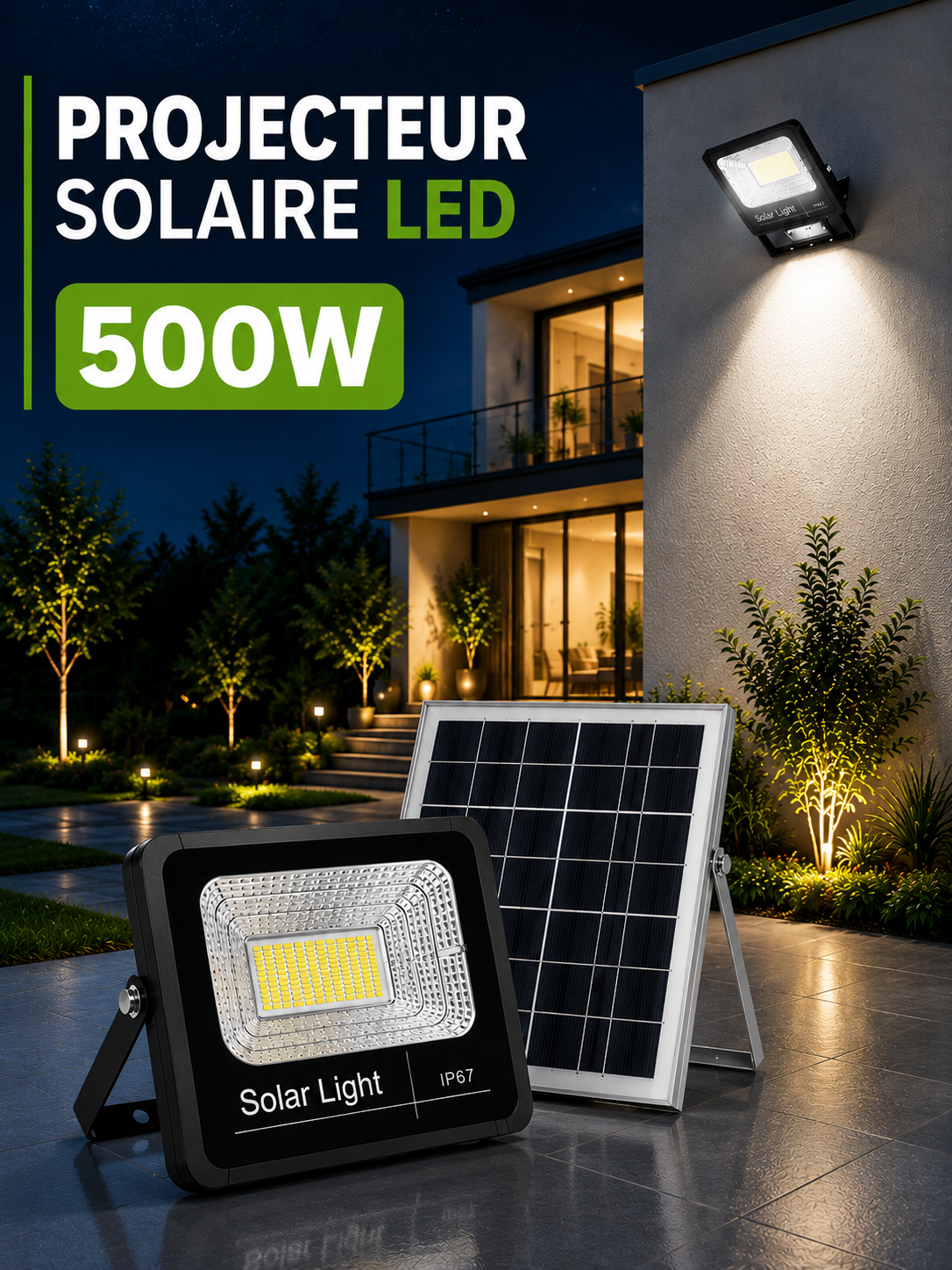 Projecteur Solaire LED 500W-1