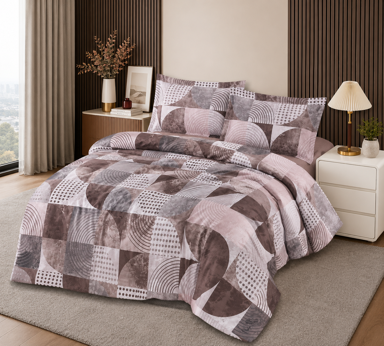 Housse Model Espagne 2 places (4pcs) fleurie-4