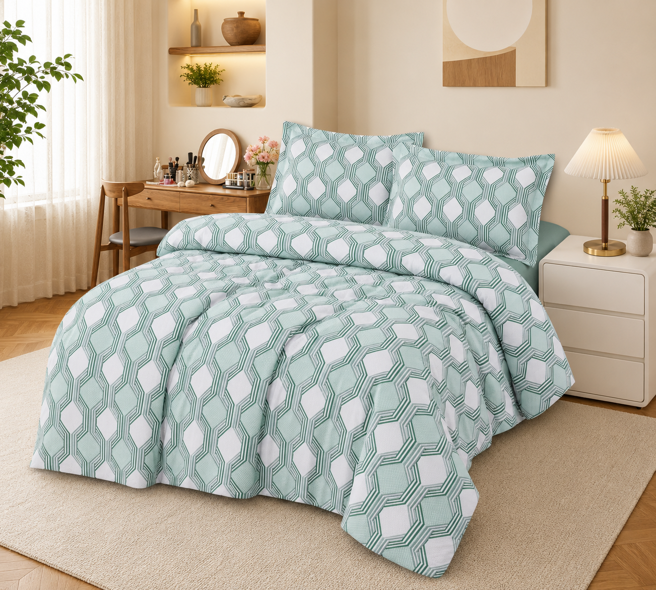 Housse Model Espagne 2 places (4pcs) fleurie