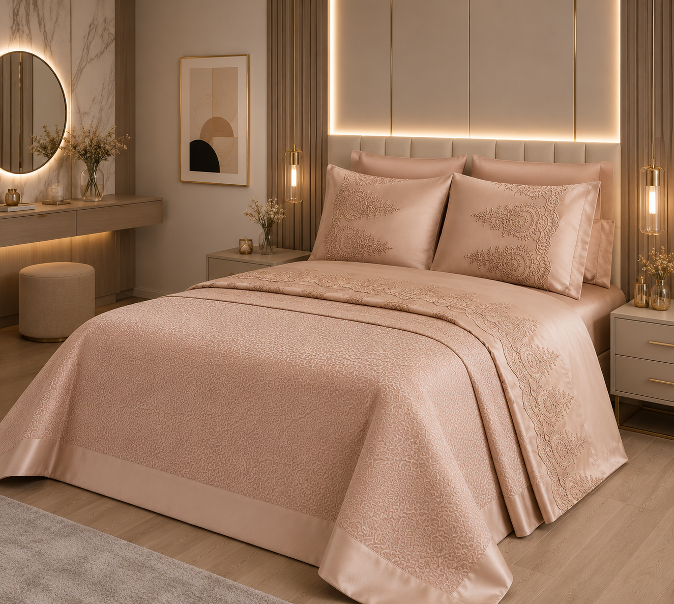 Parure de lit Selin 6 pièces