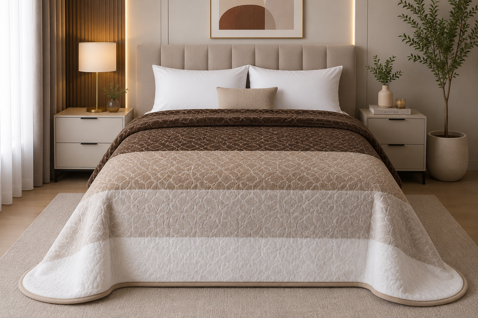 Couverture Golden Mora Marron Dégradé – Golden Mora 2 places - 3kg-1