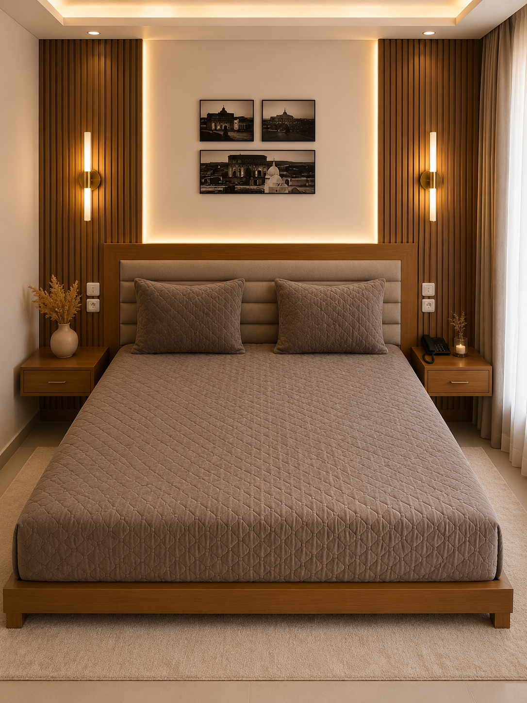 Couverture golden mora housse place unie jackar