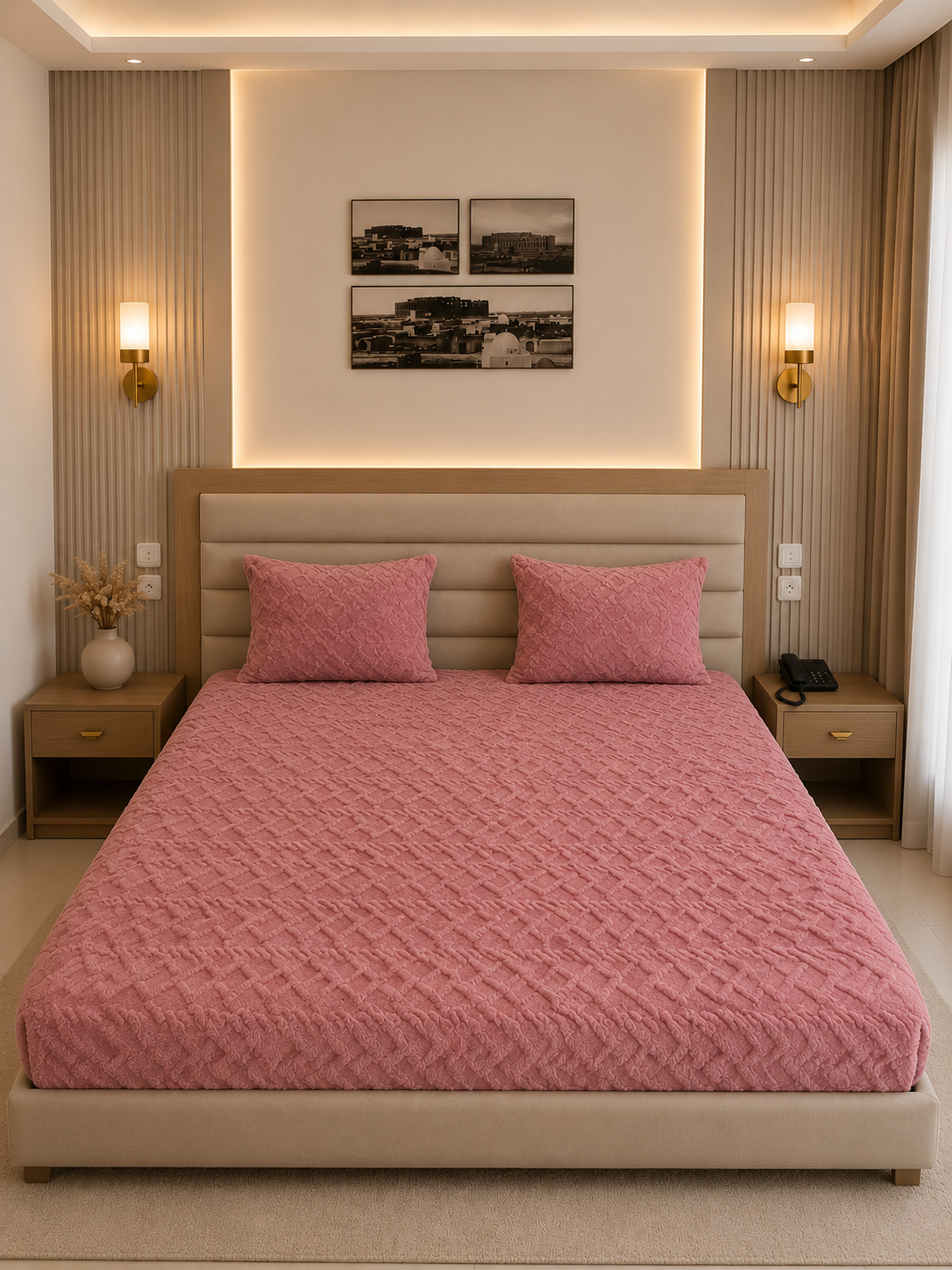 Couverture golden mora housse place unie jackar-2