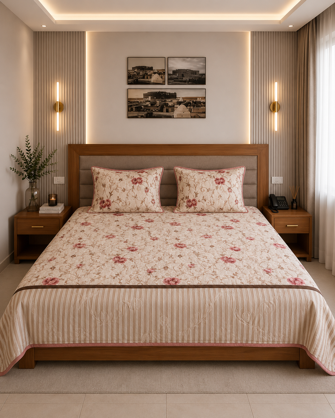 Couverture Golden Mora Blanc 3pcs