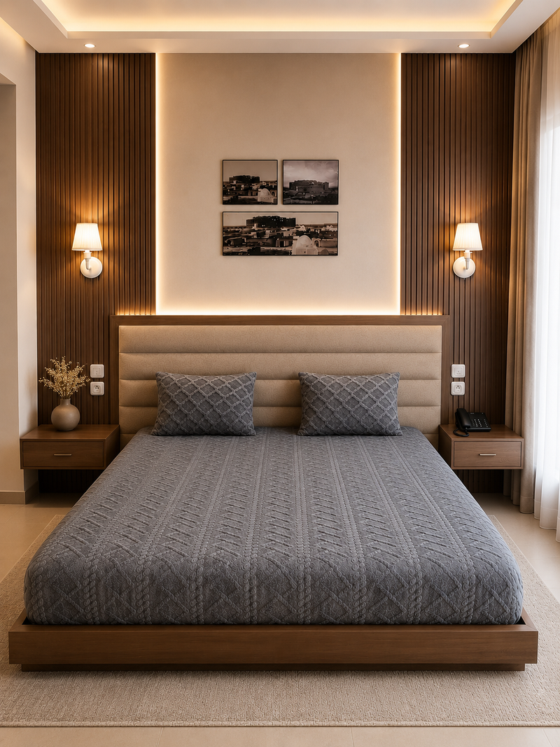 Couverture golden mora housse place unie jackar-4