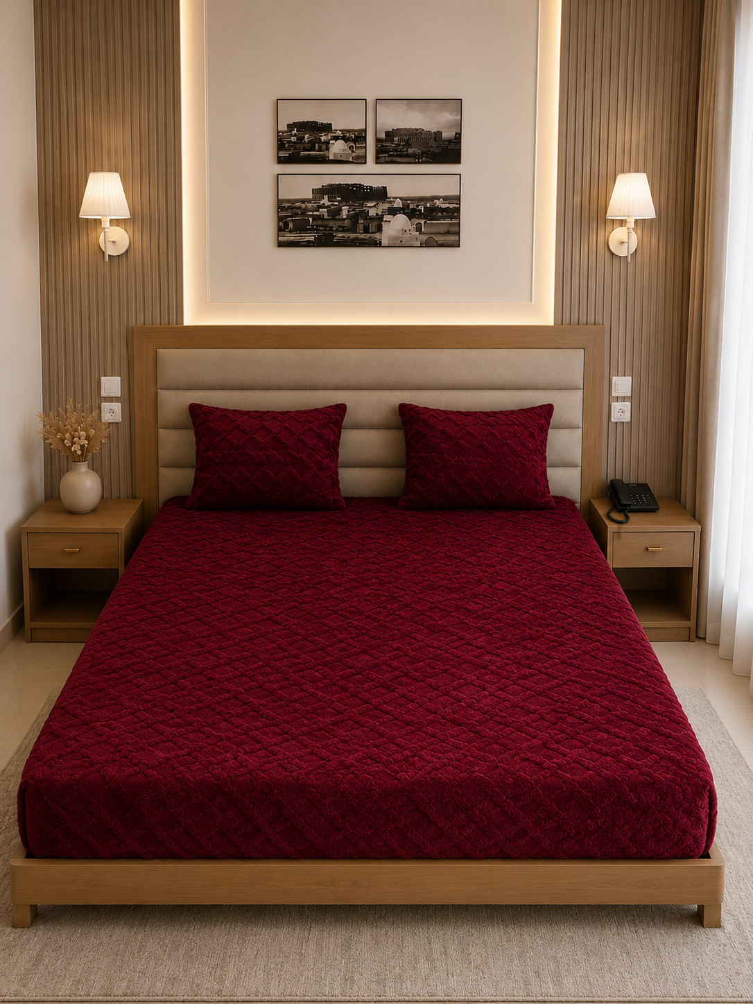 Couverture golden mora housse place unie jackar-3